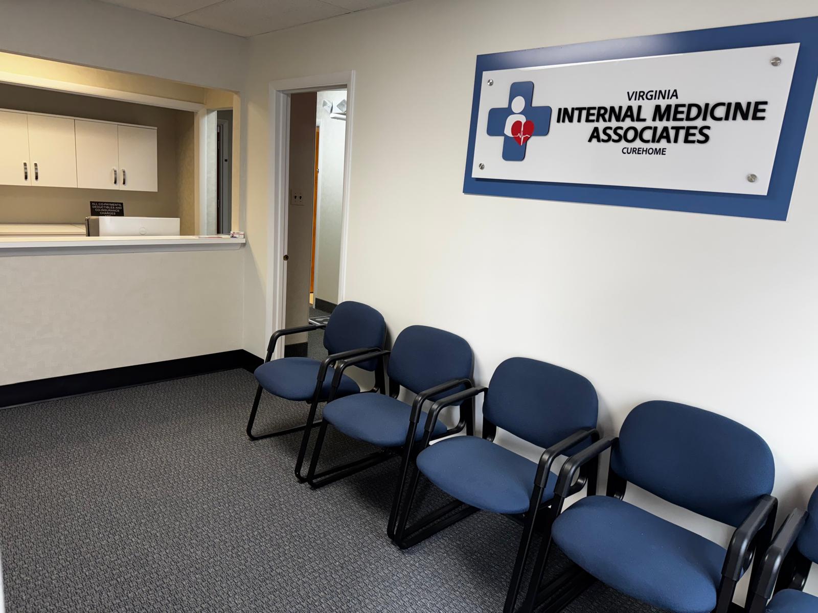 Modern and clean reception area at CureHome